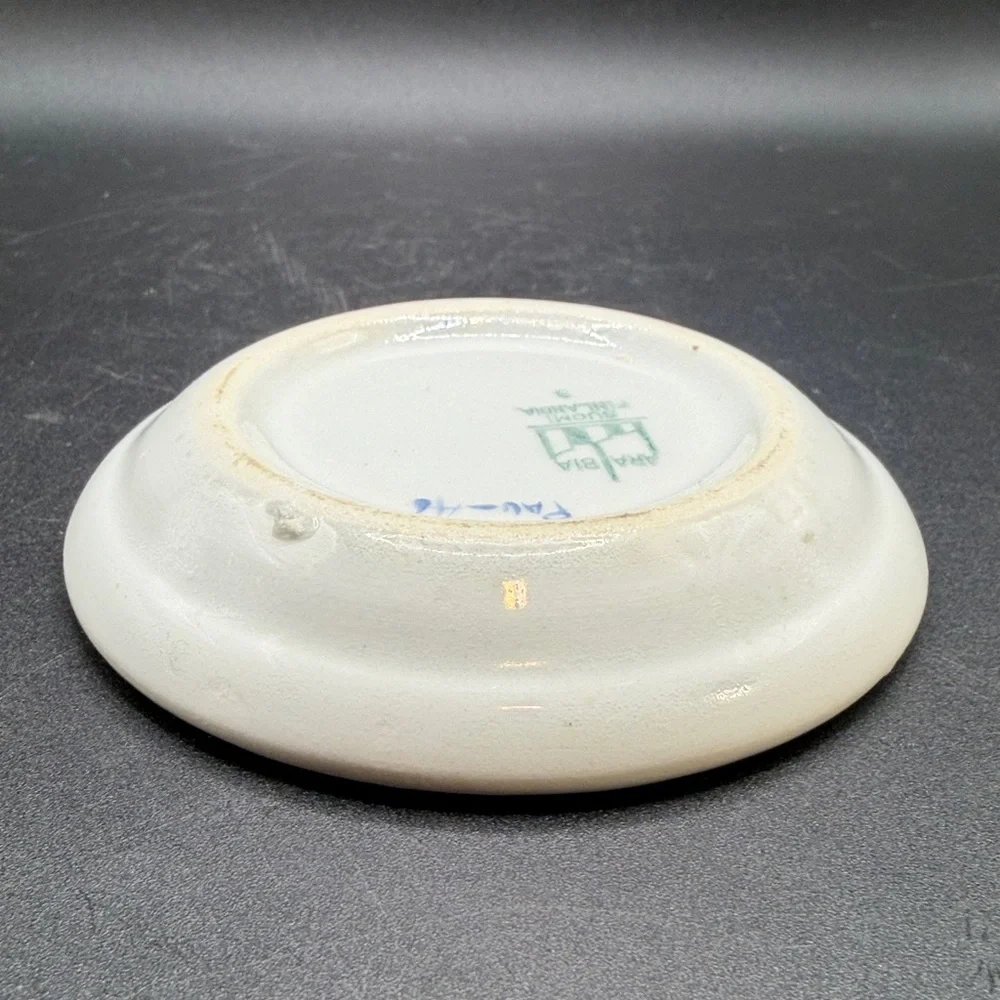 Arabia Suomi Finlandia Vintage Hand Painted Ceramic Trinket Dish Teabag Rest